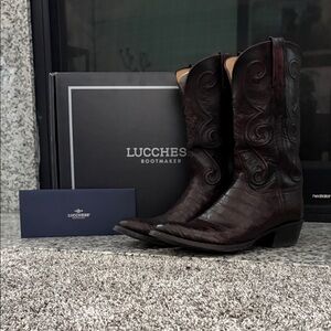 Lucchese Men's Dark Brown Cowboy Boots